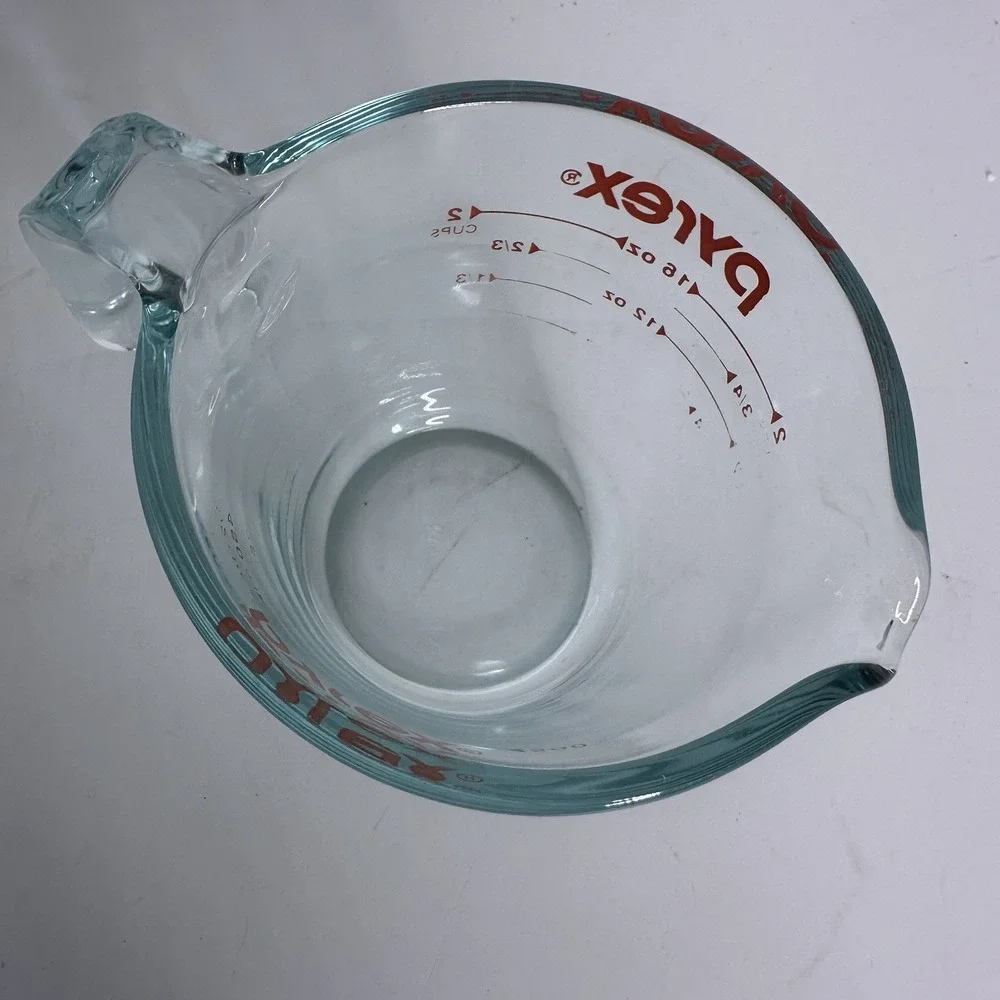 Pyrex Glass‎ Blue Tint 2 Cup 16 Oz Measuring Cup Open Handle